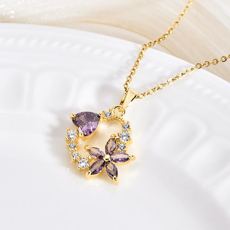 Halia™ Heart in Flower Necklace