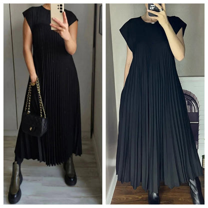 Elara™ Elegant Dress with Flowing Cut and Soft Drop in Modern Style