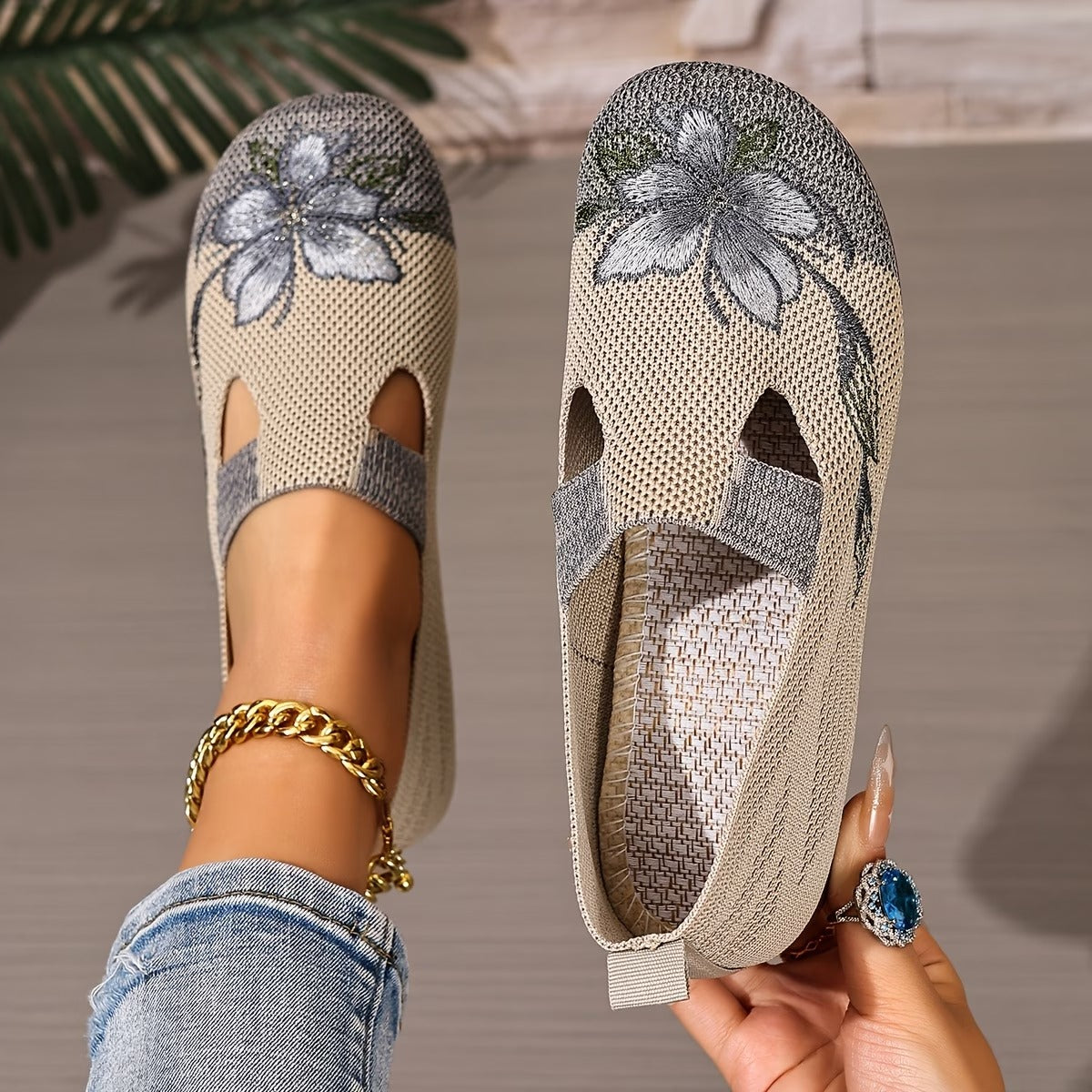 Liora™ Women's Shoes, Breathable, Stylish with Embroidery