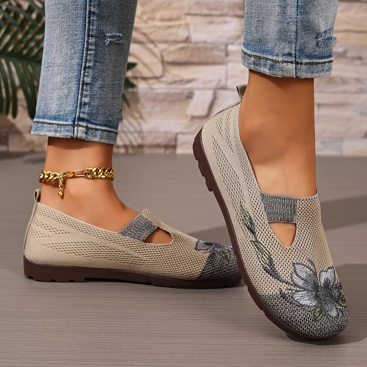 Liora™ Women's Shoes, Breathable, Stylish with Embroidery
