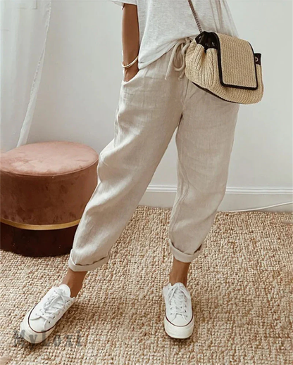 Dorevia™ Comfortable and Lightweight Cotton and Linen Casual Pants for Women