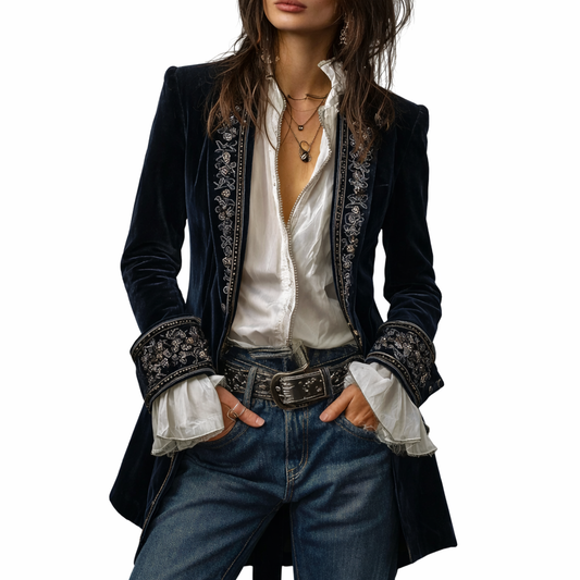 Sable & Oro™ Luxury Embroidered Blazer