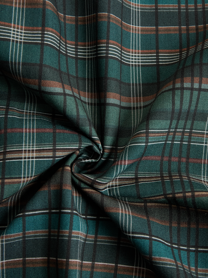 Blayra™ Women's Plaid Shirt Maxi Dress with Lapel