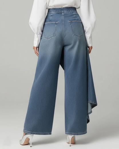 Quenira™ Wrap Denim Pants with Flattering Fit