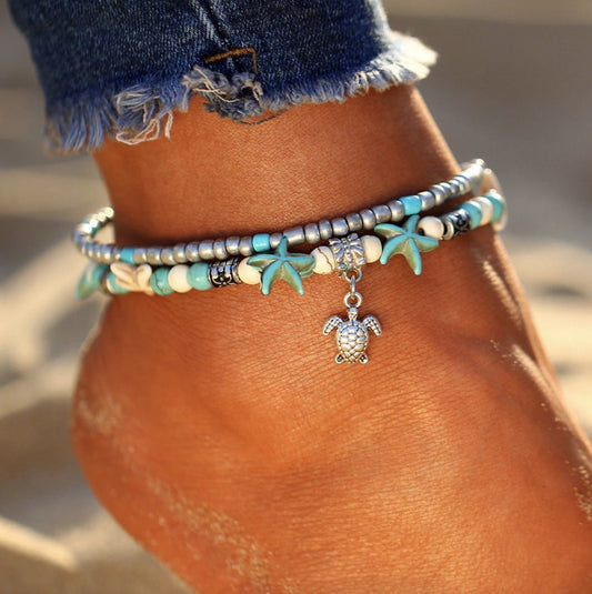 Islyn™ Starfish and Turtle Beach Anklet