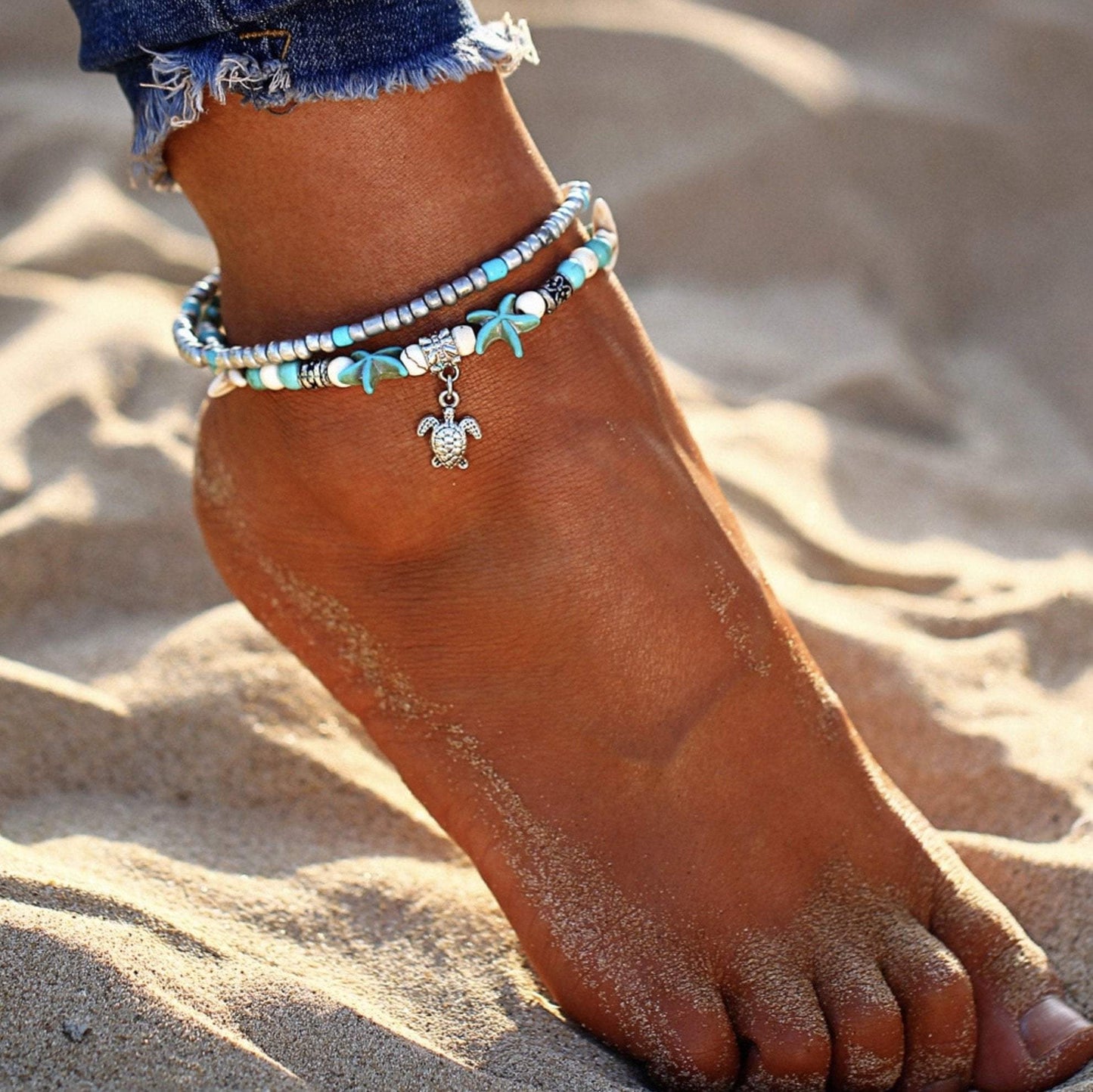 Islyn™ Starfish and Turtle Beach Anklet