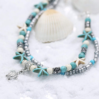 Islyn™ Starfish and Turtle Beach Anklet