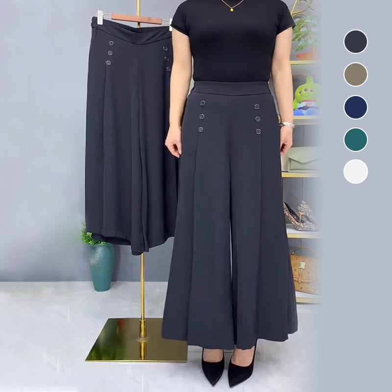 Nell™ Elegant Pleated Wide-Leg Trousers