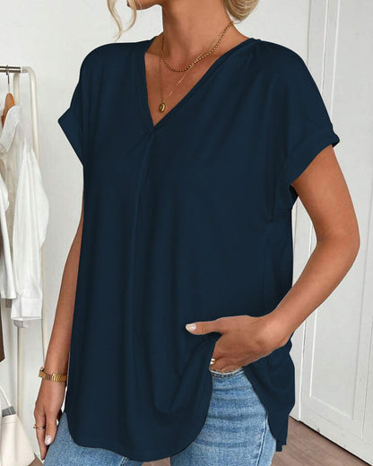 Ciela™ Lightweight Pleated Blouse with Flowing Draping