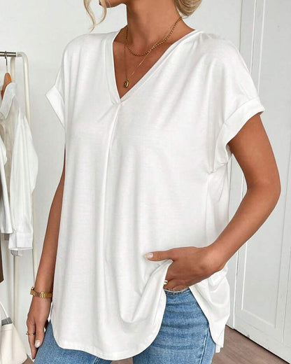 Ciela™ Lightweight Pleated Blouse with Flowing Draping