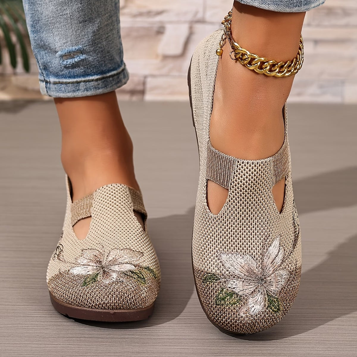Liora™ Women's Shoes, Breathable, Stylish with Embroidery
