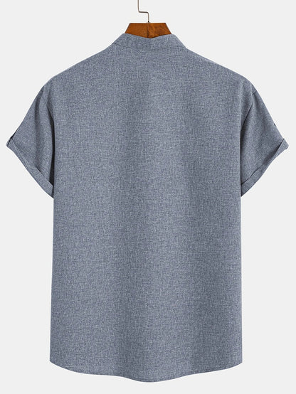Hayes™ Elegant Short Sleeve High Collar Shirt