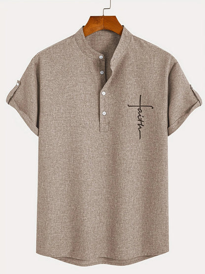 Hayes™ Elegant Short Sleeve High Collar Shirt