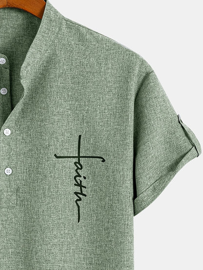 Hayes™ Elegant Short Sleeve High Collar Shirt