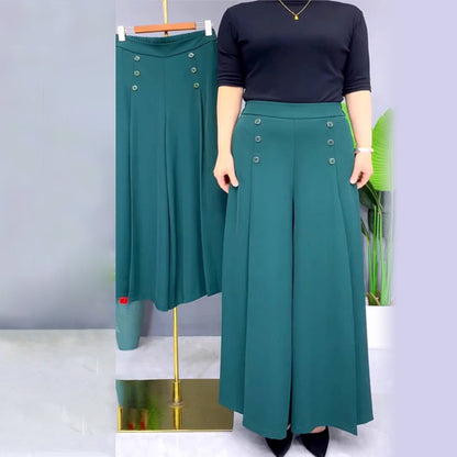 Nell™ Elegant Pleated Wide-Leg Trousers