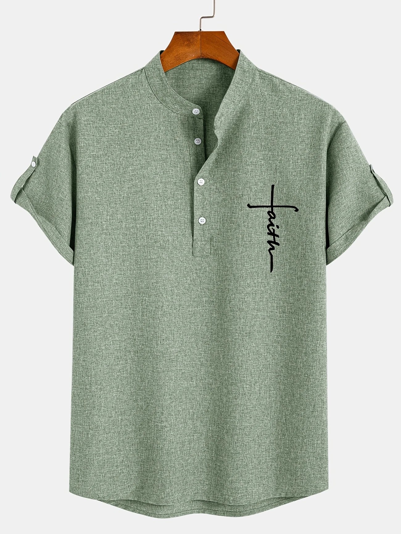 Hayes™ Elegant Short Sleeve High Collar Shirt