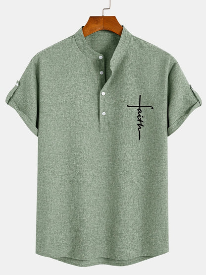 Hayes™ Elegant Short Sleeve High Collar Shirt