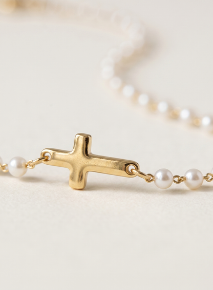 Marirae™ Cross and Pearl Necklace