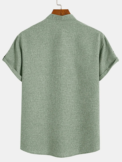 Hayes™ Elegant Short Sleeve High Collar Shirt