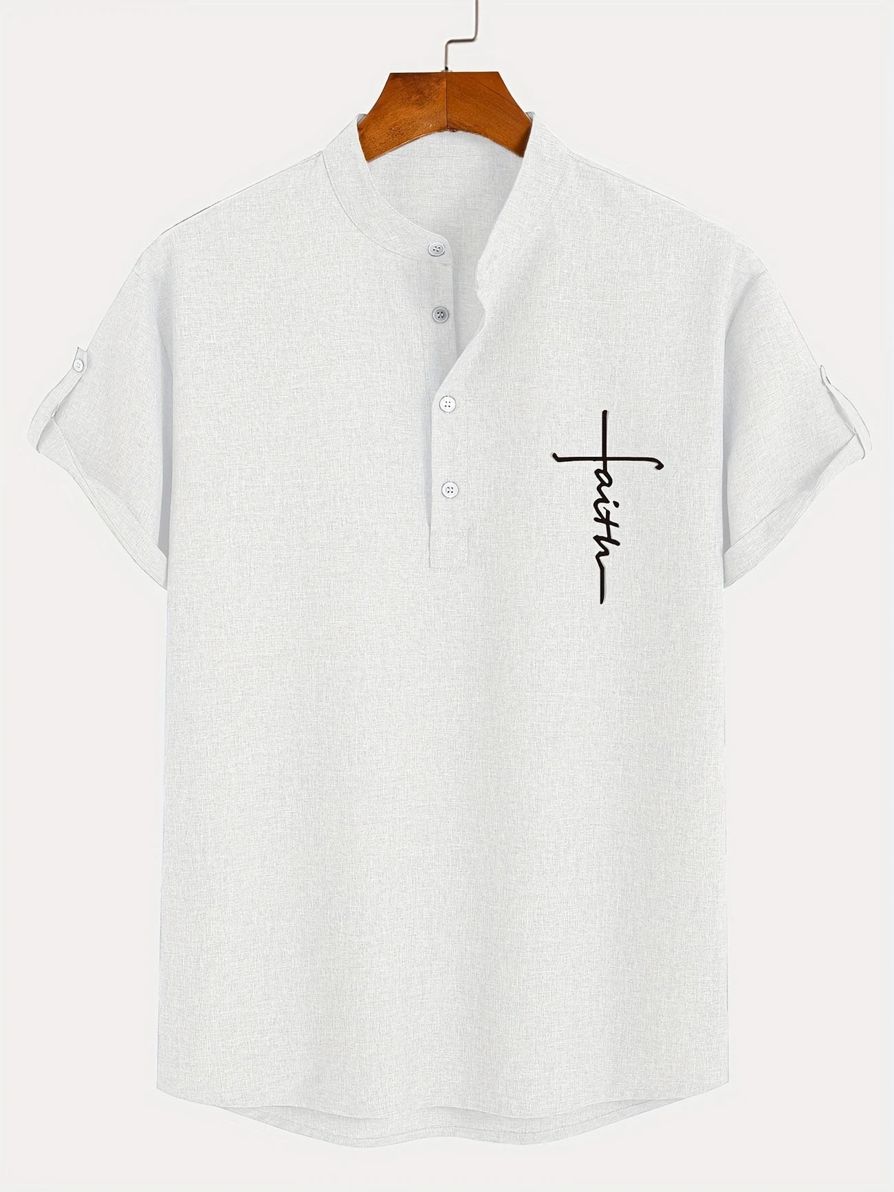 Hayes™ Elegant Short Sleeve High Collar Shirt