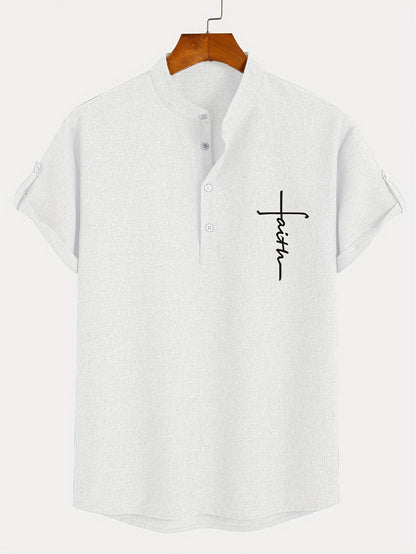 Hayes™ Elegant Short Sleeve High Collar Shirt