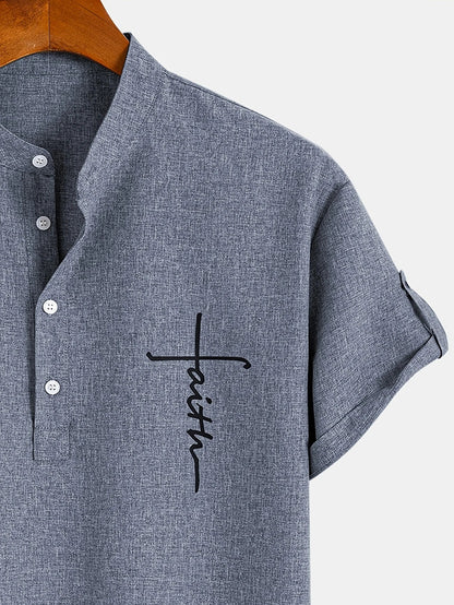 Hayes™ Elegant Short Sleeve High Collar Shirt