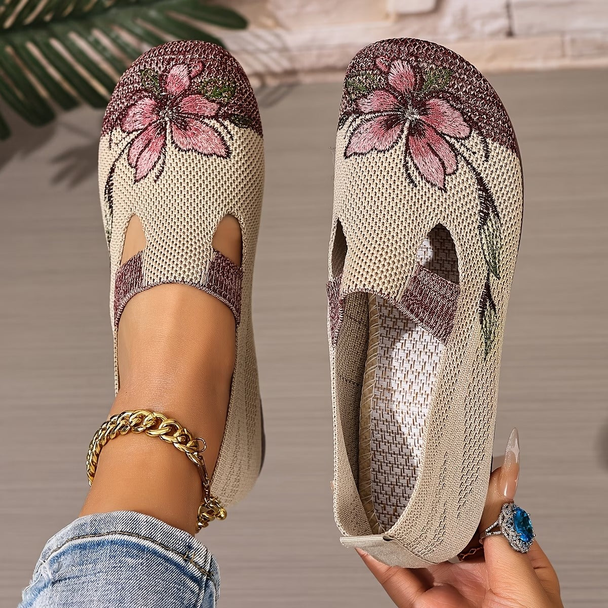 Liora™ Women's Shoes, Breathable, Stylish with Embroidery