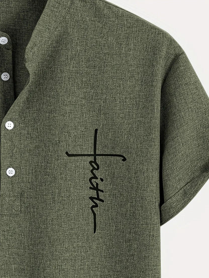 Hayes™ Elegant Short Sleeve High Collar Shirt