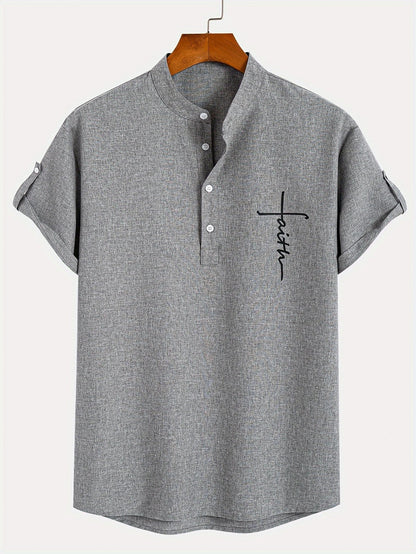 Hayes™ Elegant Short Sleeve High Collar Shirt