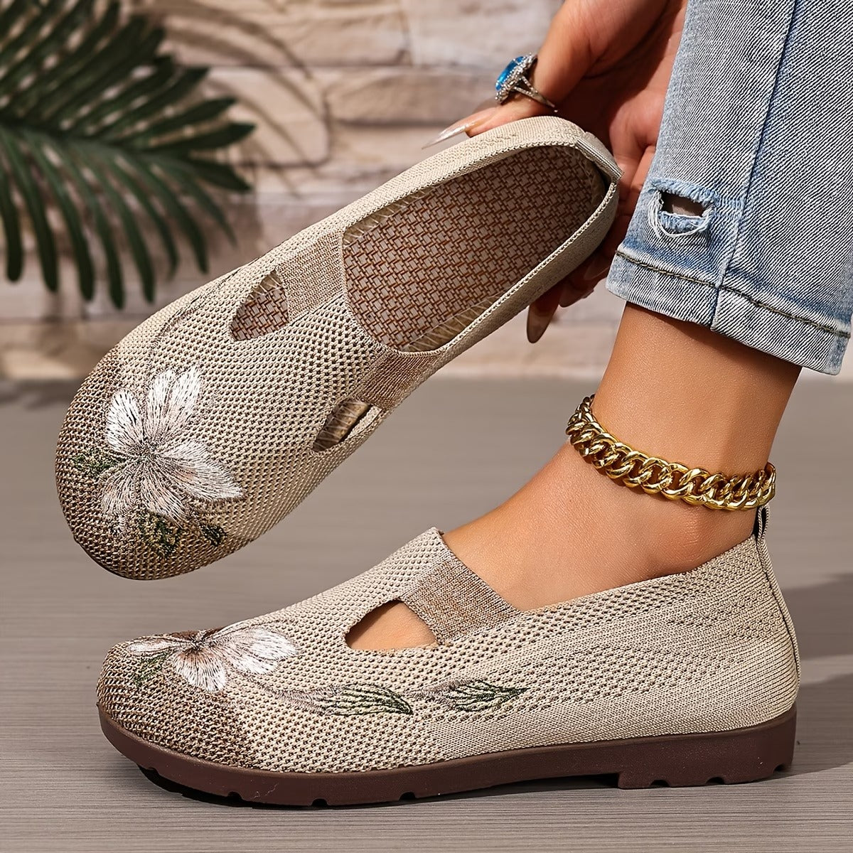 Liora™ Women's Shoes, Breathable, Stylish with Embroidery