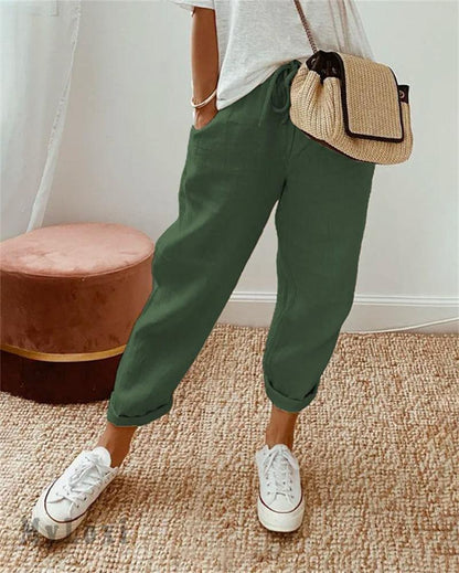 Dorevia™ Comfortable and Lightweight Cotton and Linen Casual Pants for Women