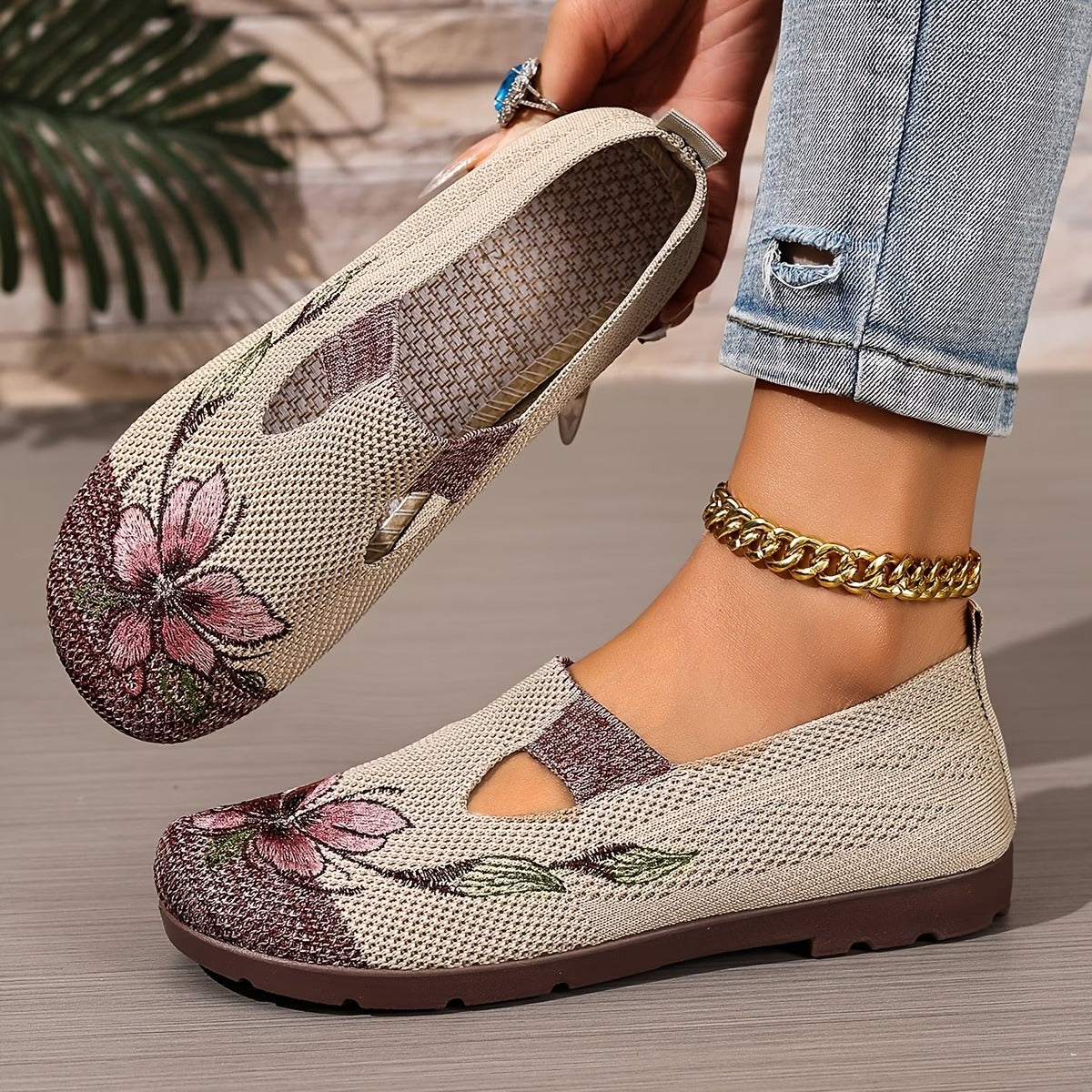 Liora™ Women's Shoes, Breathable, Stylish with Embroidery
