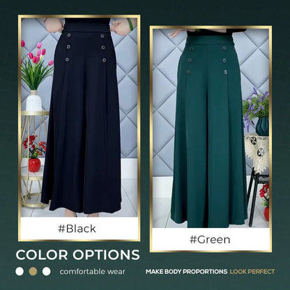 Nell™ Elegant Pleated Wide-Leg Trousers