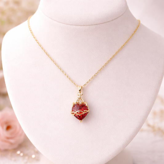 Aurelienna™ Sacred Heart of Jesus Gold-Plated Necklace