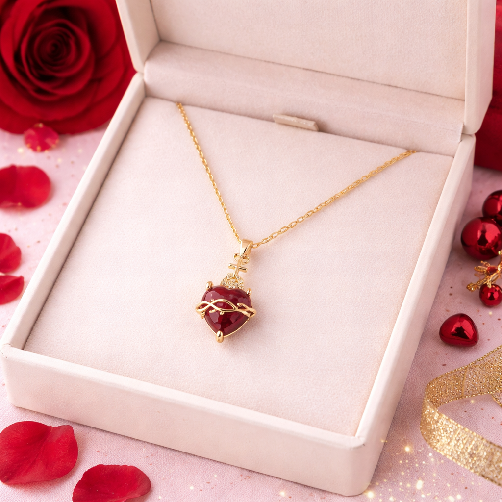 Aurelienna™ Sacred Heart of Jesus Gold-Plated Necklace