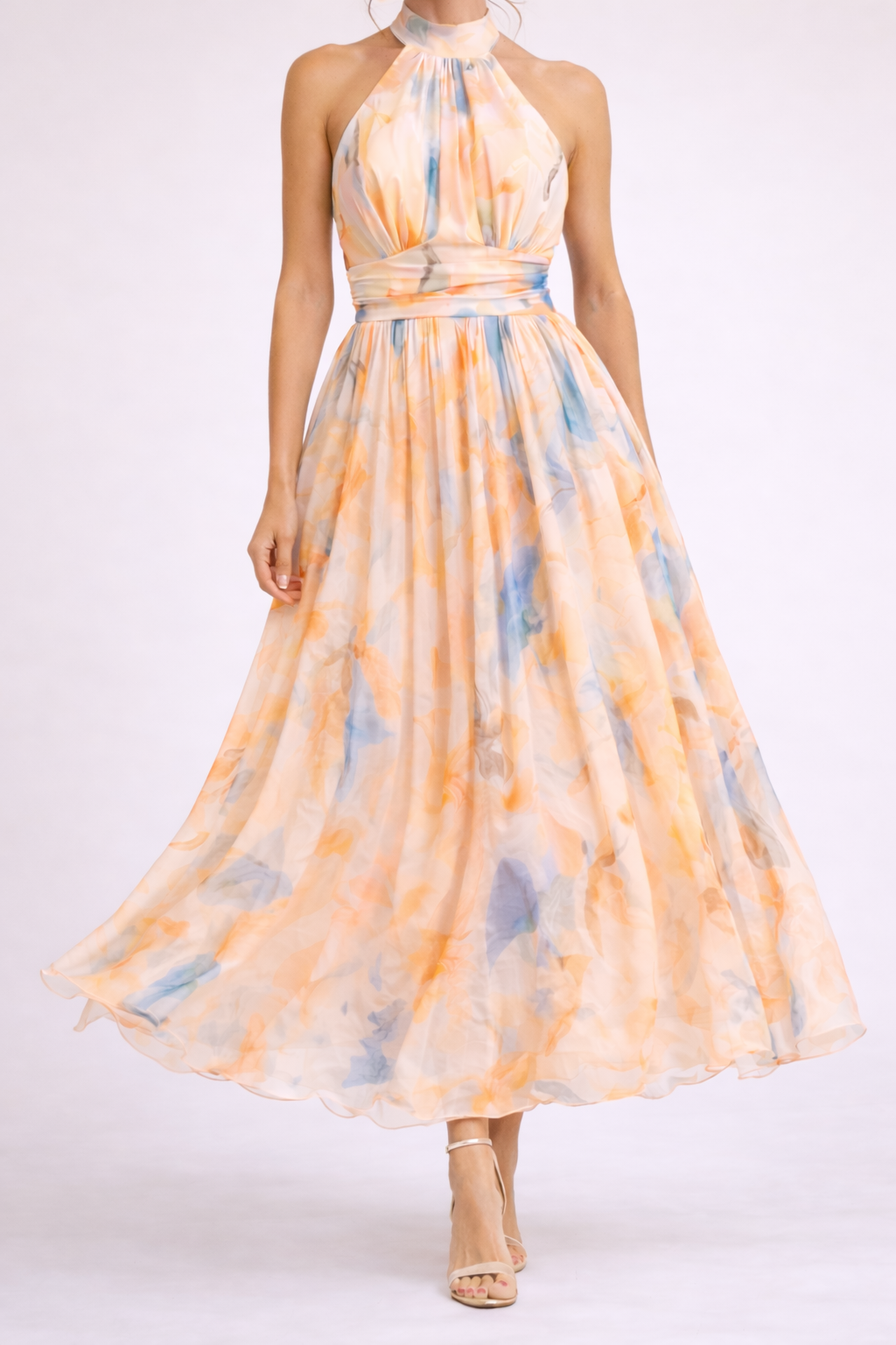 Quincy™ Watercolor Halter Dress