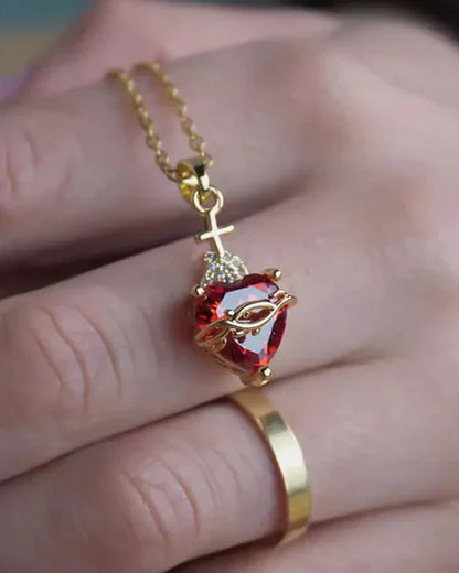 Aurelienna™ Sacred Heart of Jesus Gold-Plated Necklace