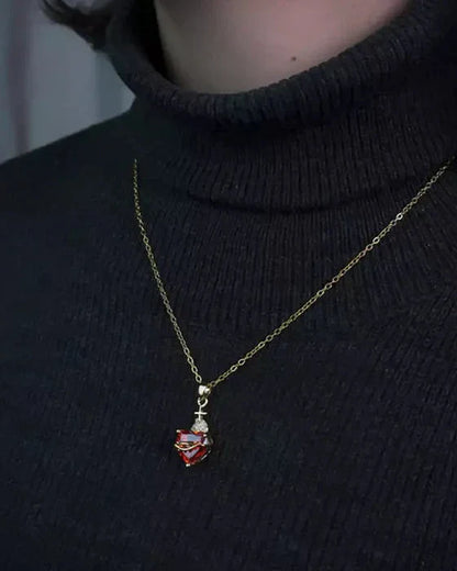 Aurelienna™ Sacred Heart of Jesus Gold-Plated Necklace