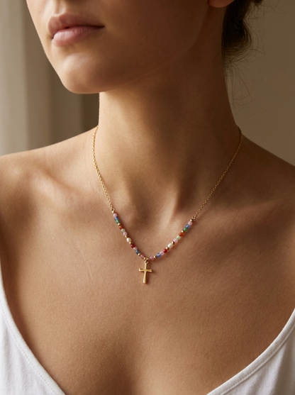 Navira™ Colorful Cross Necklace