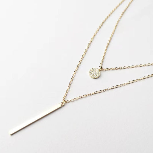 Oona™ Double Layered Necklace with Elegant and Modern Design