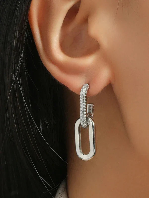 Fallon™ Elegant Chain Earrings with Sparkling Zirconia