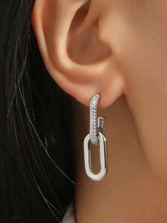 Fallon™ Elegant Chain Earrings with Sparkling Zirconia