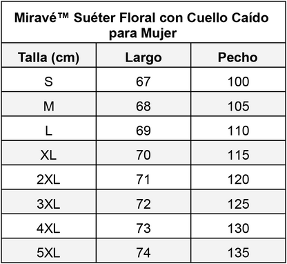 Miravé™ Floral Sweater with Dropped Neckline for Women