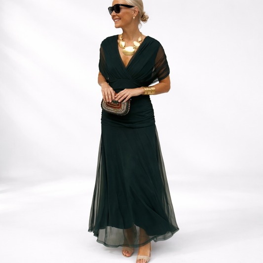 Novarente™ Elegant Maxi Dress with V-Neck for Special Occasions