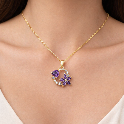 Halia™ Heart in Flower Necklace