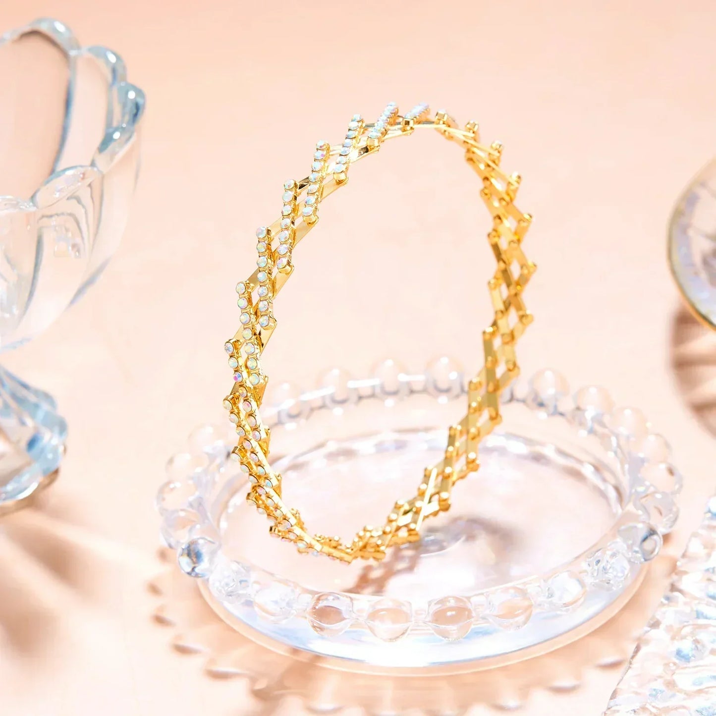 Carys™ Elegant Gold Finish Ring and Bracelet Set