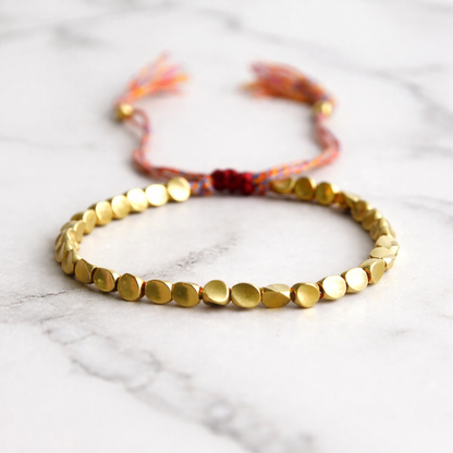 Selira™ Tibetan Copper Pearl Bracelet with Natural Energy