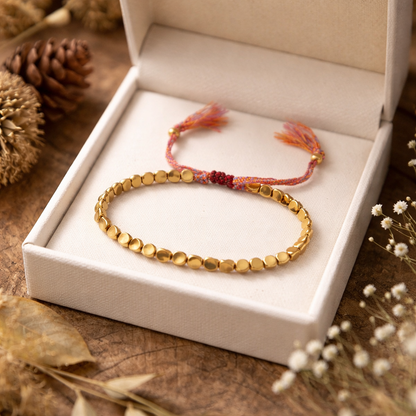 Selira™ Tibetan Copper Pearl Bracelet with Natural Energy