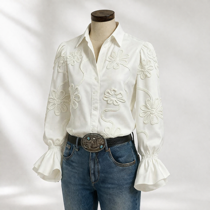 Sivana™ Casual Blouse with Floral Print and Fresh Style