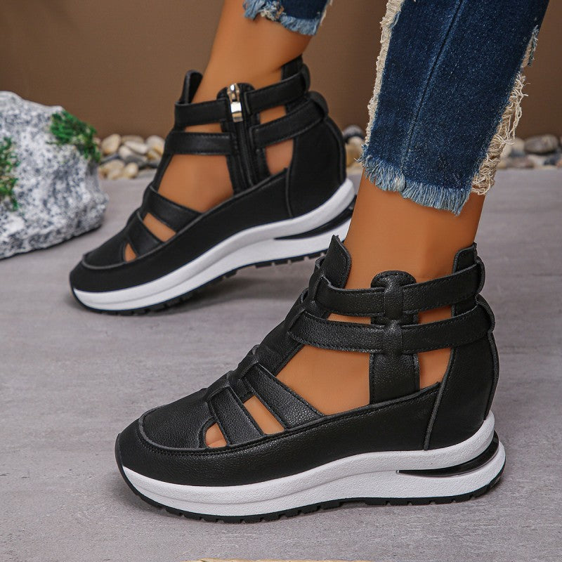 Falira™ Comfortable lightweight wedge sandals with side zipper